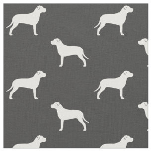 Tissu Motif américain de silhouettes de Terrier de