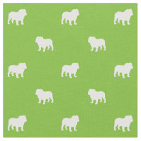 Motif anglais de silhouettes de bouledogue mignon