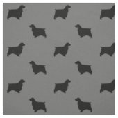 Tissu Motif anglais de silhouettes de cocker (Échantillon)