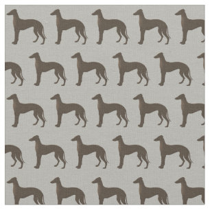 Tissu Motif animal de silhouette de chien de lévrier