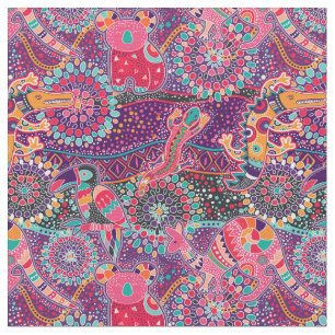 Tissu Motif animal de style ethnique