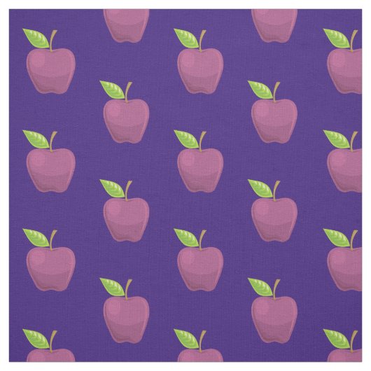 Tissu Motif Apple violet (Échantillon)