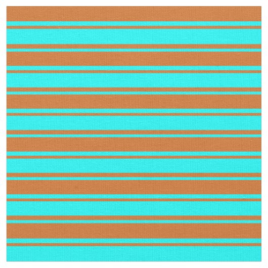 Tissu Motif Aqua et Chocolat Lines (Fermer)
