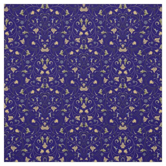 Tissu Motif arabe d'or (Échantillon)