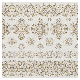 Tissu Motif arabe d'or