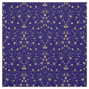Tissu motif arabique d'or