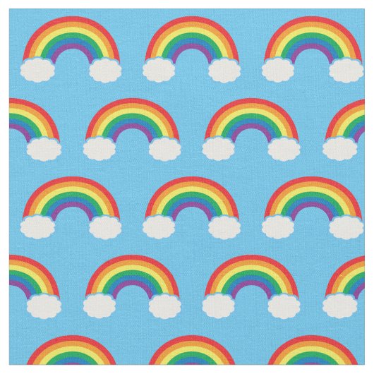 Tissu Motif arc-en-ciel mignon (Fermer)