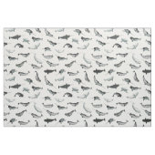 Tissu Motif arctique de Narwhals et de belugas (Yard)