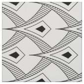 Tissu Motif art déco noir et blanc (Échantillon)
