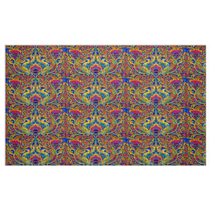 Tissu Motif Art Nouveau couleur rétro