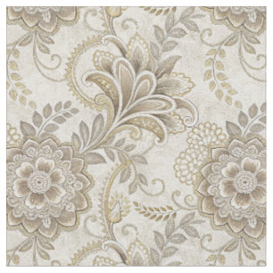 Tissu Motif artistique floral paisley royal élégant