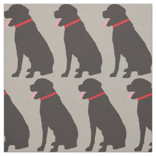 Tissu Motif au chocolat de chien du Labrador