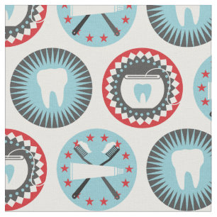 Tissu Motif audacieux d'art dentaire - hygiéniste