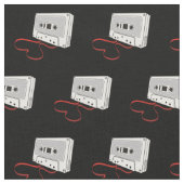 Tissu Motif audio Cassette (Fermer)