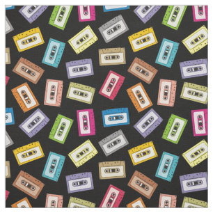 Tissu Motif audio Cassettes