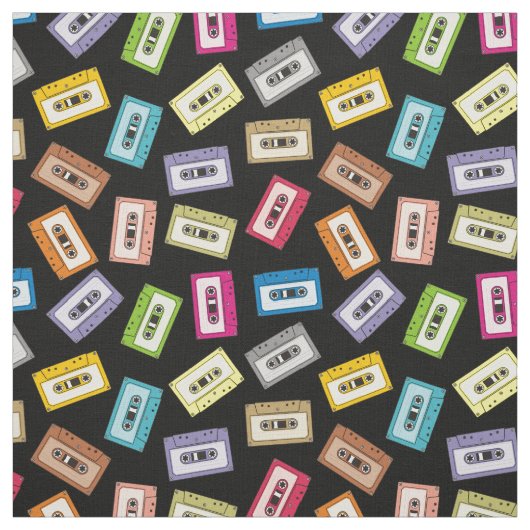 Tissu Motif audio Cassettes (Échantillon)