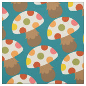 Tissu Motif aux champignons mignons (Échantillon)