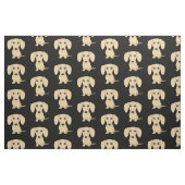 Tissu Motif aux cheveux courts crème de teckel (Fat Quarter)