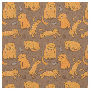 Tissu Motif avec des chats