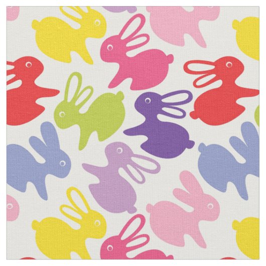 Tissu motif avec des lapins de Pâques (Fermer)