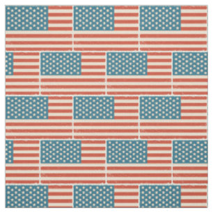 Tissu Motif avec drapeau vintage des États-Unis