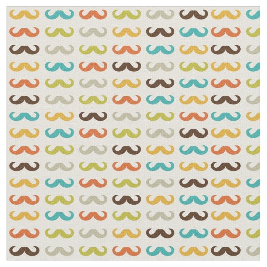 Tissu Motif avec la moustache (Fermer)