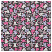 Tissu motif avec les chats mignons 3 de griffonnage de (Échantillon)