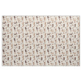 Tissu motif avec les chiens mignons (Fat Quarter)