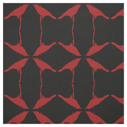 Tissu Motif Avec Oiseaux (Échantillon)