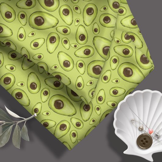 Tissu Motif Avocado Dessiné à la main ID376