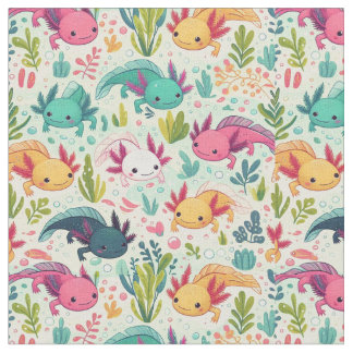 Tissu Motif Axolotl