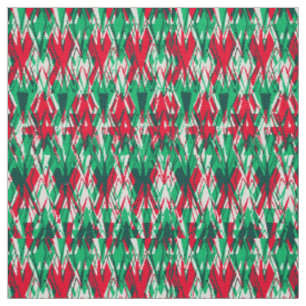 Tissu Motif aztèque abstrait vert mou