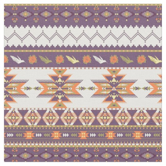 Tissu Motif aztèque coloré (Fermer)