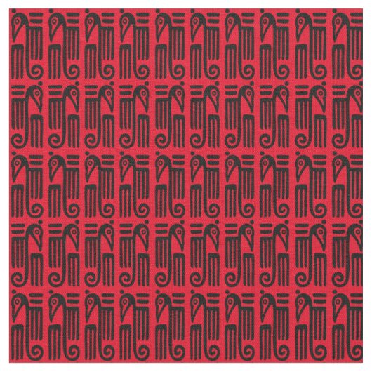Tissu Motif aztèque d'oiseau (Fermer)