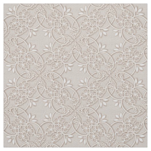 Tissu motif baroque de dentelle (Échantillon)