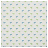 Tissu Motif Bébé bleu et vert mignon buggy (Échantillon)