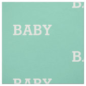 Tissu Motif bébé en blanc sur vert (Échantillon)