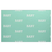 Tissu Motif bébé en blanc sur vert (Fat Quarter)