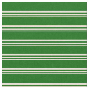 Tissu Motif Bisque & Dark Green Lines
