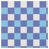 Tissu Motif blanc à damiers bleu (Fermer)