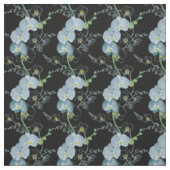 Tissu Motif blanc d'orchidées d'aquarelle (Échantillon)