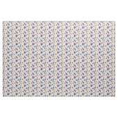 Tissu Motif blanc et bleu rouge de tuile de sol de (Yard)