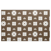 Tissu Motif blanc et Brown À damiers (Fat Quarter)