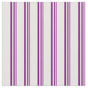 Tissu Motif blanc et pourpre/rayé