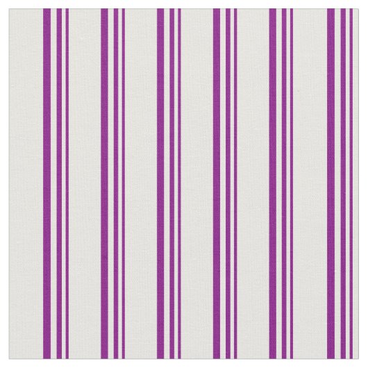 Tissu Motif blanc et pourpre/rayé (Fermer)