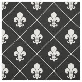 Tissu Motif blanc Fleur De Lis (Échantillon)