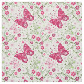 Tissu Motif blanc floral (Échantillon)