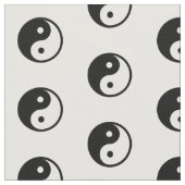 Tissu Motif blanc noir de symbole de Yin Yang (Fermer)