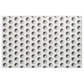 Tissu Motif blanc noir de symbole de Yin Yang (Fat Quarter)