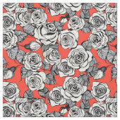 Tissu Motif blanc roses (Fermer)